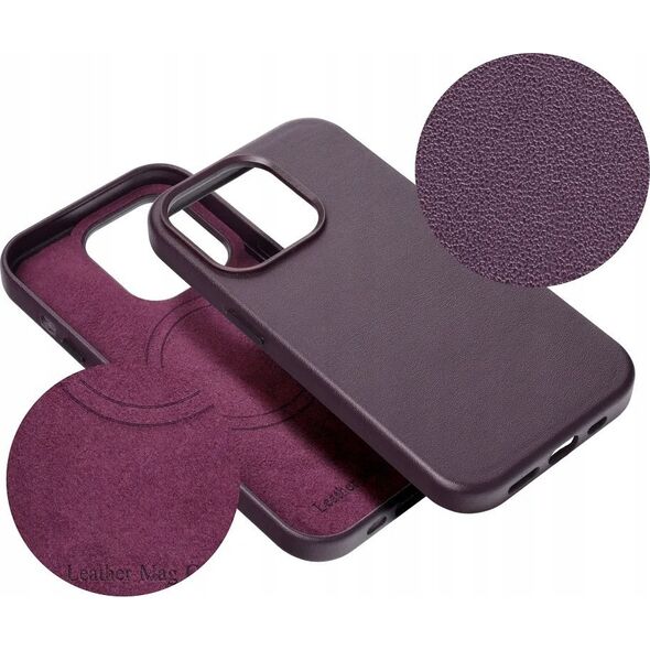 OEM Futerał LEATHER MAG COVER kompatybilny z MagSafe do IPHONE 16 Plus ciemny fioletowy 14243396 5903396310454