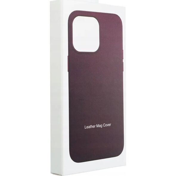 OEM Futerał LEATHER MAG COVER kompatybilny z MagSafe do IPHONE 16 Plus ciemny fioletowy 14243396 5903396310454