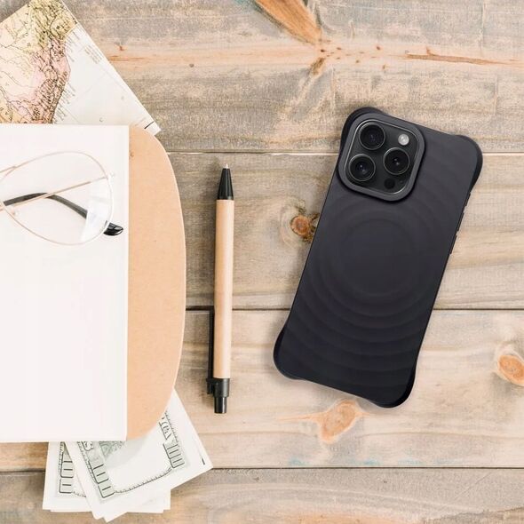 OEM Silicone Zephyr Mag Cover kompatybilny z MagSafe do IPHONE 15 PRO czarny 14243446 5903396301452