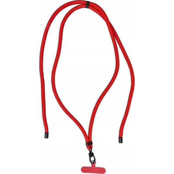 OEM Zawieszka SWING (8mm) do telefonu z regulacją długości / długość sznura 165cm (max 82,5cm w pętli) / na ramię lub szyję - czerwony 14243473 5903396322082