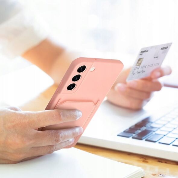 OEM Futerał CARD CASE do SAMSUNG S24 FE różowy 14243587 5903396325892