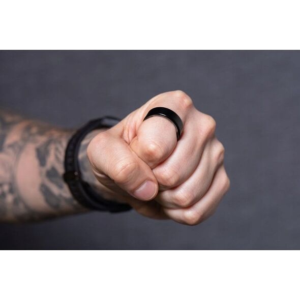 Smartwatch OEM Smart Ring R11M- inteligentny pierścień ze stali ze stacją ładującą rozmiar 7 (17,3mm) czarny 14243627 5903396322822