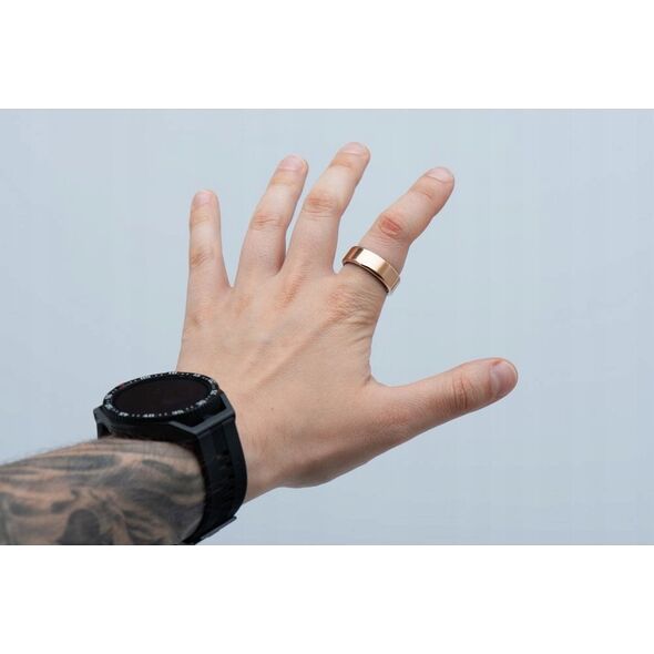 Smartwatch OEM Smart Ring R11M- inteligentny pierścień ze stali ze stacją ładującą rozmiar 10 (19,8mm) złoty 14243669 5903396324420
