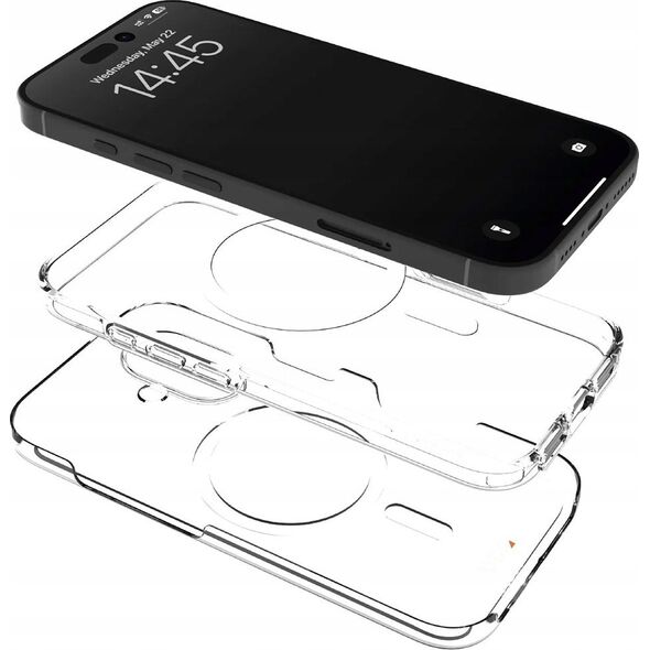 Puro Etui silikonowe Puro Impact Clear D3O MagSafe do iPhone 16 - przezroczyste 14244290 8018417485053