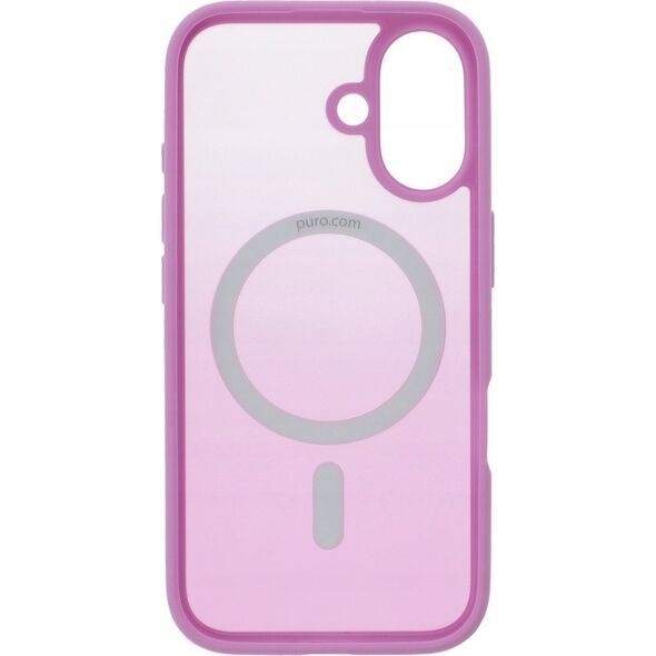 Puro Etui silikonowe Puro Gradient MagSafe do iPhone 16 - różowe 14244293 8018417485336