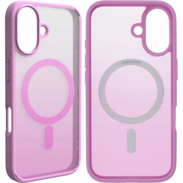 Puro Etui silikonowe Puro Gradient MagSafe do iPhone 16 - różowe 14244293 8018417485336