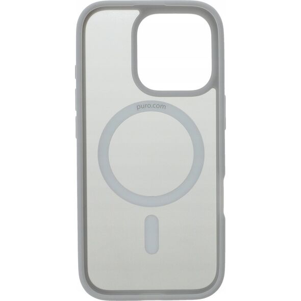 Puro Etui silikonowe Puro Gradient MagSafe do iPhone 16 Pro - srebrne 14244319 8018417485350