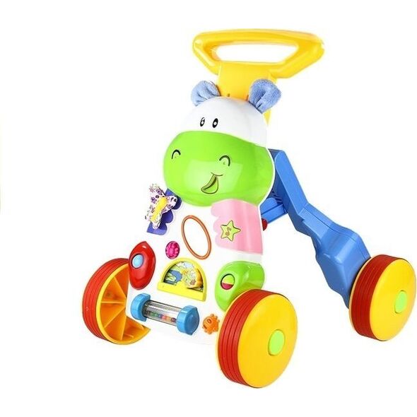 LeanToys Wesoły Pchacz Hipopotam z Lusterkiem Gumowe Koła 14250443 5905884456934