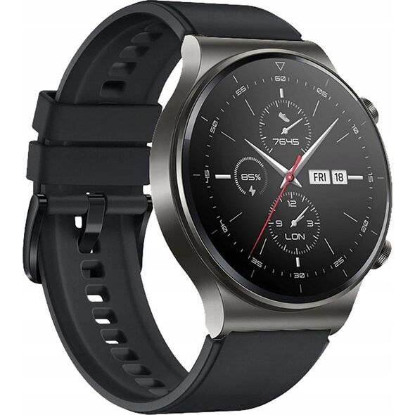 Pasek silikonowy do Huawei Watch GT 2/3/4/2 Pro/3 Pro/4 Pro/GT 2e 46mm - czarny 14251991 5907769361043