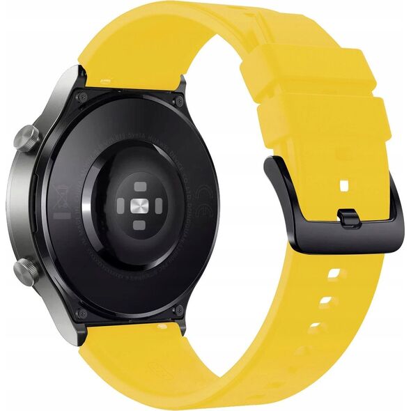 Pasek silikonowy do Huawei Watch GT 2/3/4/2 Pro/3 Pro/4 Pro/GT 2e 46mm - żółty 14252000 5907769361128