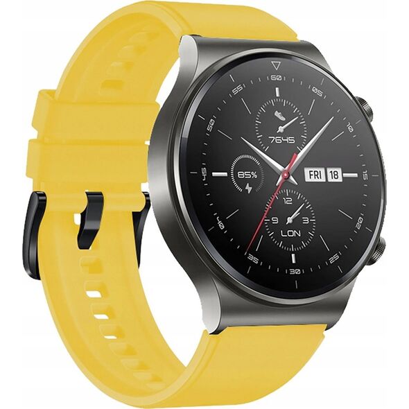 Pasek silikonowy do Huawei Watch GT 2/3/4/2 Pro/3 Pro/4 Pro/GT 2e 46mm - żółty 14252000 5907769361128