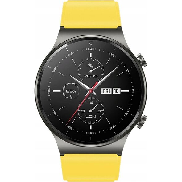 Pasek silikonowy do Huawei Watch GT 2/3/4/2 Pro/3 Pro/4 Pro/GT 2e 46mm - żółty 14252000 5907769361128