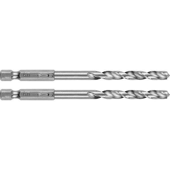 Wiertło Graphite Wiertło do metalu Hex 6,0 mm, 2 szt. 14254193 5902062064189