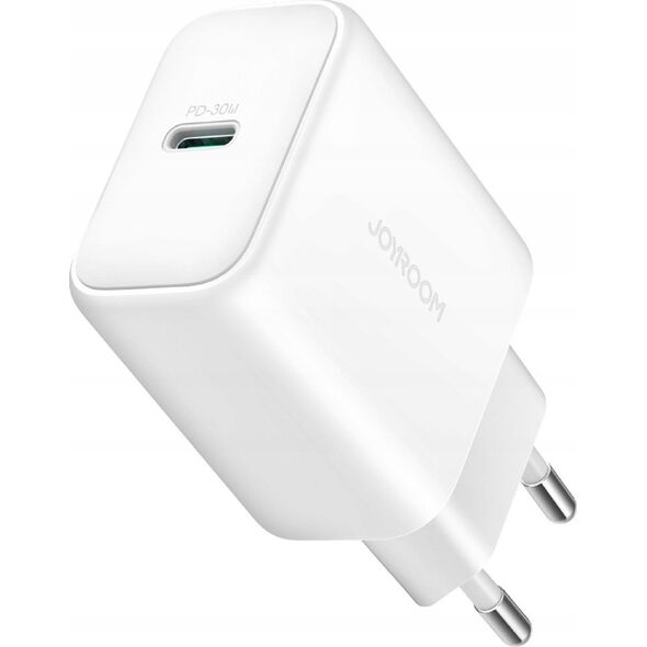 Ładowarka Joyroom Ładowarka Joyroom JR-TCF24 sieciowa USB-C PD 30W QC SFC - biała + kabel USB-C 1m 14254253 6956116724801