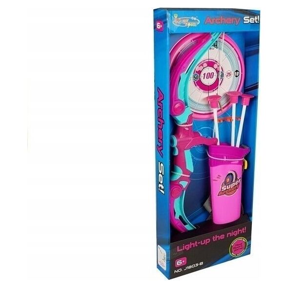 LeanToys Łuk z Tarczą + 3 Strzały na Przyssawki Różowy 14254667 5905991032274
