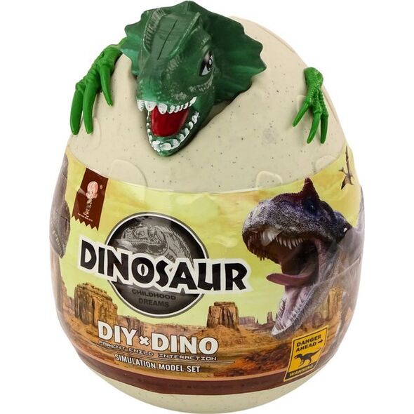 LeanToys Jajo Z Dinozaurami Do Malowania Farbki Pędzelki DIY Zielony LEAN Toys 14255161 5905991020509