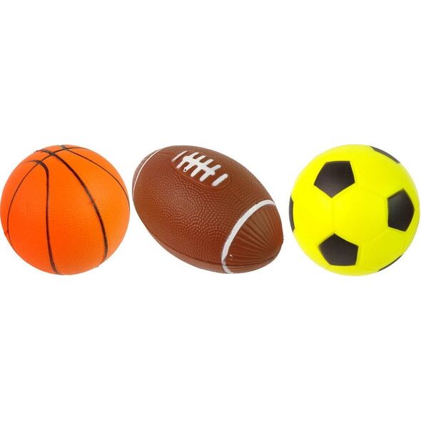 LeanToys Zestaw Miękkich Piłek Sportowych 3w1 Piłka Nożna Koszykówka LEAN Toys 14255172 5905214974299
