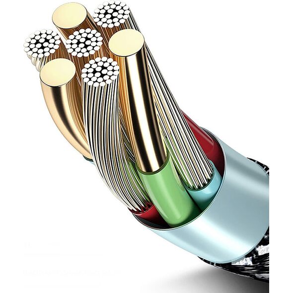 Kabel USB Maclean Kabel do iPhone Maclean, do iPhone, Wspierający Fast Charge 2.4A, Przesył danych, 5V/2.4A, Czarny, Dł.2m, MCE481 14265648 5902211124481