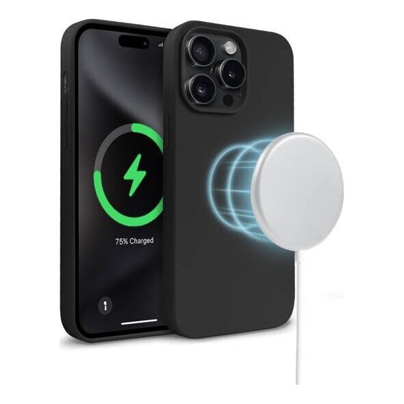 Crong Crong Color Cover Magnetic - Etui iPhone 15 Pro MagSafe (czarny) 14265863 5904310704472