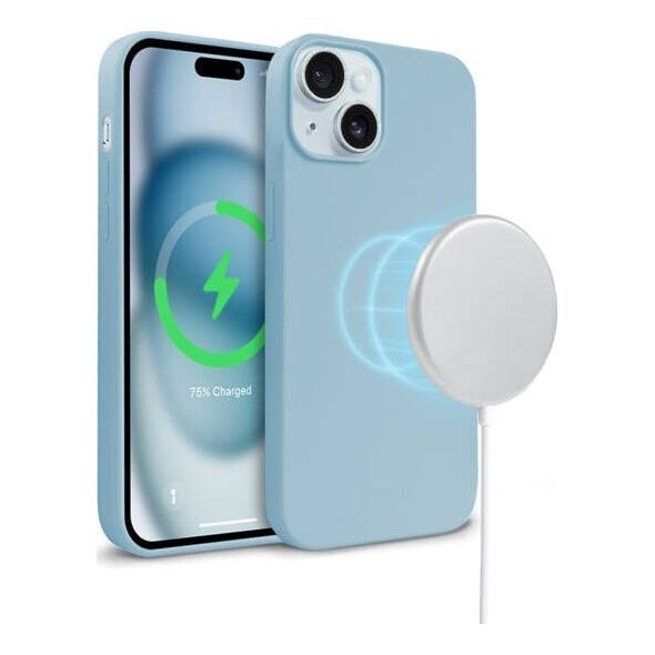 Crong Crong Color Cover Magnetic - Etui iPhone 15 MagSafe (niebieski) 14265902 5904310704410