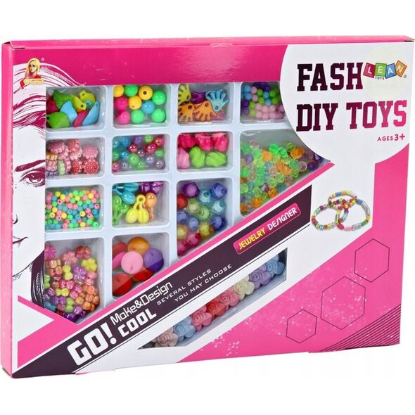 LeanToys Zestaw Kreatywny Koraliki Do Tworzenia Biżuterii DIY 14266427 5905991009542