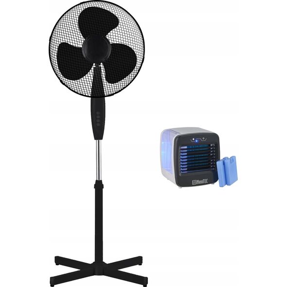 Wentylator NeoTec Zestaw wentylator stojący podłogowy NeoTEC NTF-161X i klimator na lód NeoTEC OneCool NTC-OC1, dwa pojemniki, czarny 14267495 5904569414450