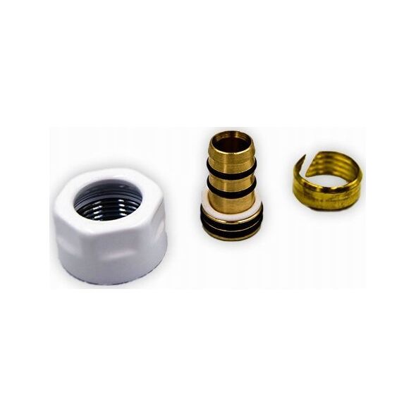 Varioterm Złączka zaciskowa PEX 16/2 x M22/1.5 biały bł. (do zaworów INTEGRA, VISION) 14268272 5902249821574
