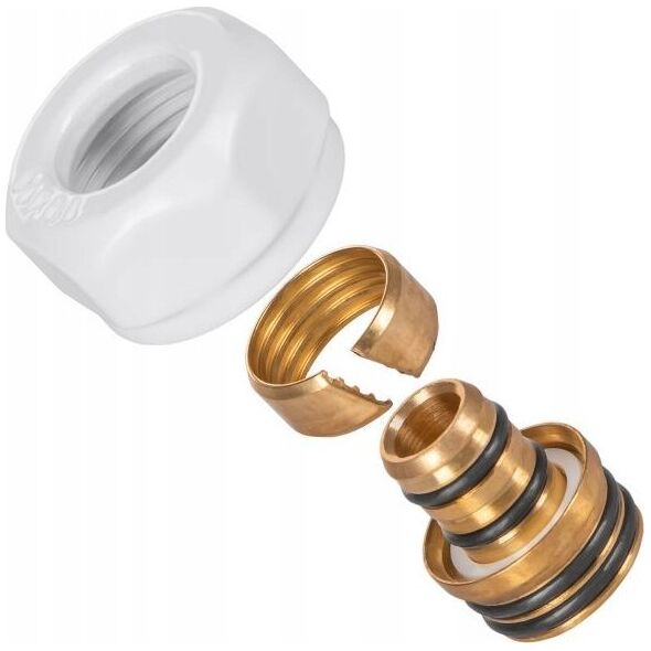 Varioterm Złączka zaciskowa PEX 16/2 x M22/1.5 biały bł. (do zaworów INTEGRA, VISION) 14268272 5902249821574