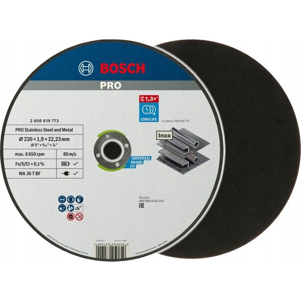 Bosch BOSCH TARCZA MET.230mm x 1,9mm x 22mm STANDARD FOR INOX 14268334 4059952631400