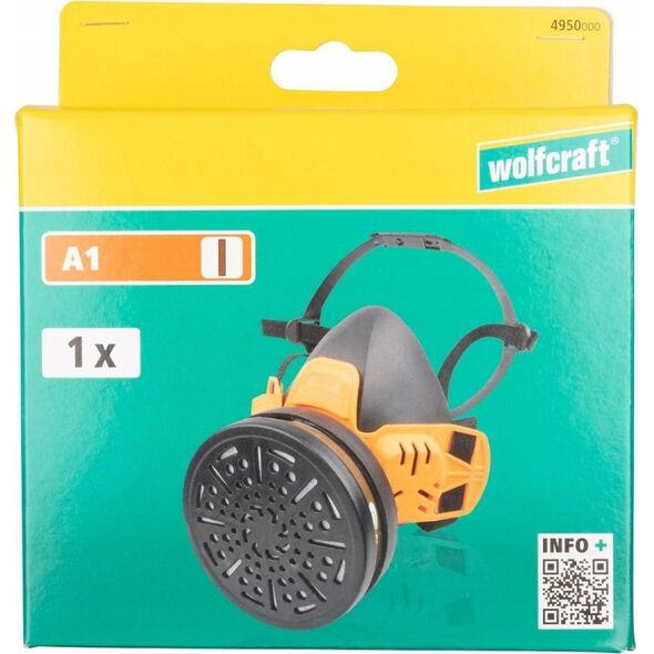 Wolfcraft Półmaska Wolfcraft - A1P2 z filtrem wymiennym 14268495 4006885495005
