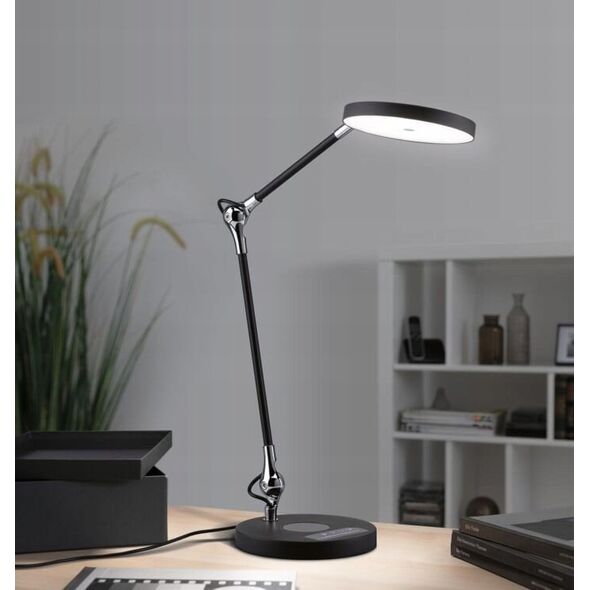 Lampka biurkowa Paulmann Lampka biurkowa NUMIS QI LED 11W 2700K-6500K 1000lm DIM 230V czarny / aluminium 14268597 4000870780107
