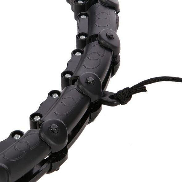 HMS ZESTAW HULA HOP HHW11 BLACK Z WYPUSTKAMI I OBCIĄŻNIKIEM + PAS BR163 BLACK PLUS SIZE HMS 14274675 5907695557695