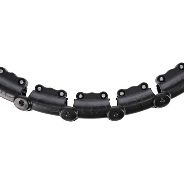 HMS ZESTAW HULA HOP HHW11 BLACK Z WYPUSTKAMI I OBCIĄŻNIKIEM + PAS BR163 BLACK PLUS SIZE HMS 14274675 5907695557695