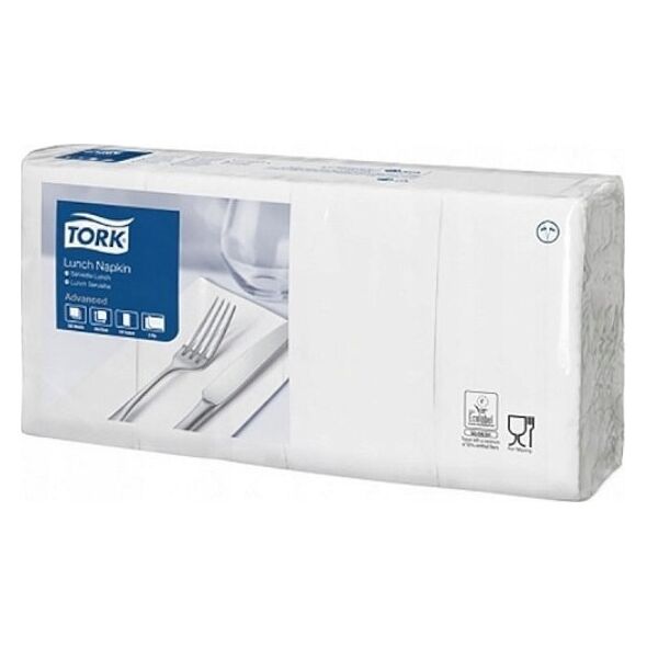 Tork Tork - Serwetki lunchowe, advanced, 2-warstwowe - Białe 14292560 8710499044233