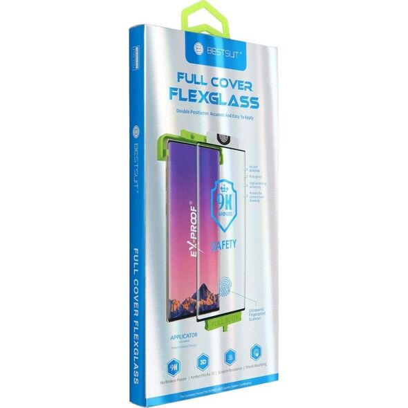Bestsuit Szkło hybrydowe Bestsuit Flexible 5D Full Glue do Samsung Galaxy S23+ czarny (Hot Bending) - działający czytnik 14294956 5903396197949