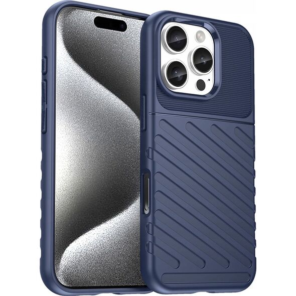 Hurtel Etui silikonowe Thunder Case do iPhone 16 Pro - niebieskie 14295402 5907769364877