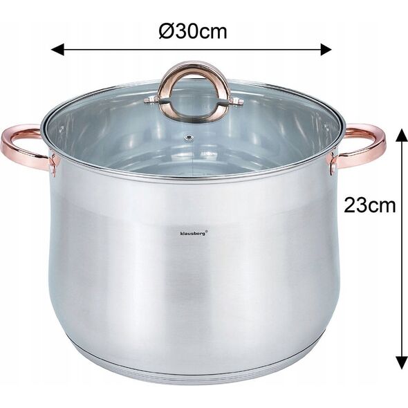 Klausberg KLAUSBERG GARNEK GASTRO Z POKRYWĄ 30cm 16L KB-7796 14387608 5908287277960