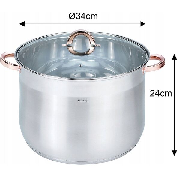 Klausberg KLAUSBERG GARNEK GASTRO Z POKRYWĄ 34cm 22,4L KB-7798 14387609 5908287277984