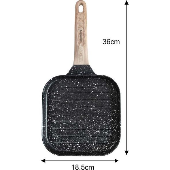 Patelnia Klausberg PATELNIA GRILLOWA 18 X 18CM MARMURKOWA KLAUSBERG KB-7810 CZARNA 14393075 5908287278103