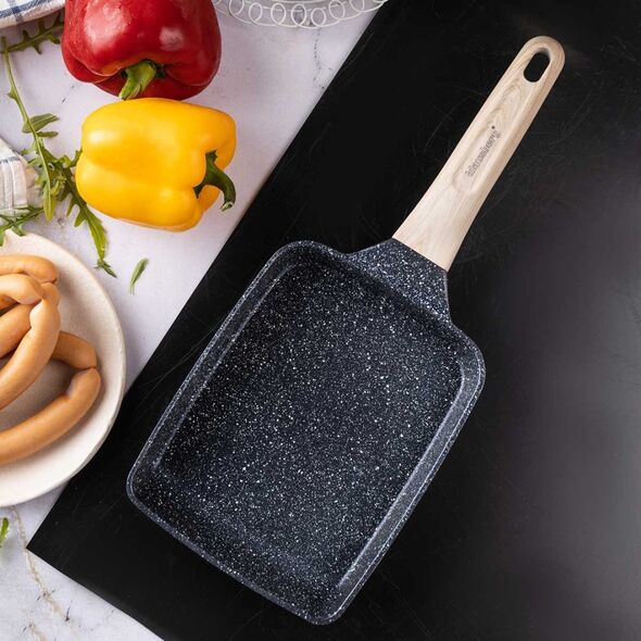 Patelnia Klausberg PATELNIA MARMURKOWA PROSTOKĄTNA GŁĘBOKA KLAUSBERG KB-7813 CZARNA 14393079 5908287278134