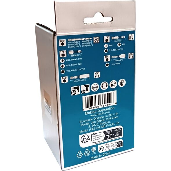 Makita MAKITA SCREWDRIVER BIT SET WITH HOLDER 31pcs XGT 14399007 197050354006