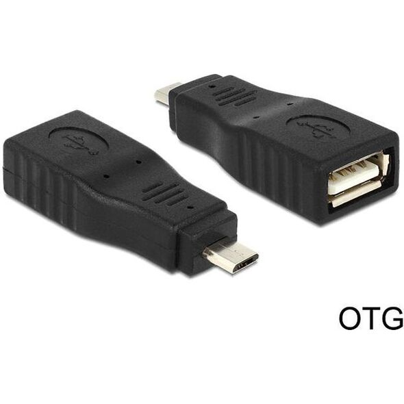 Adapter USB Delock microUSB - USB Czarny  (65549)