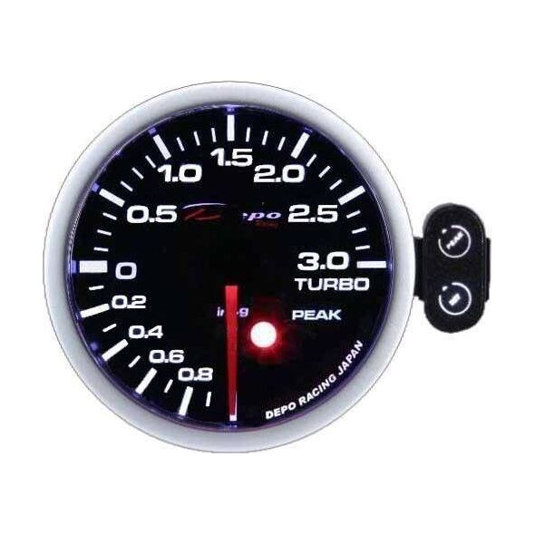 DRacing ZEGAR DEPO PK 52mm - TURBO ELECTRIC -1 do 3 BAR