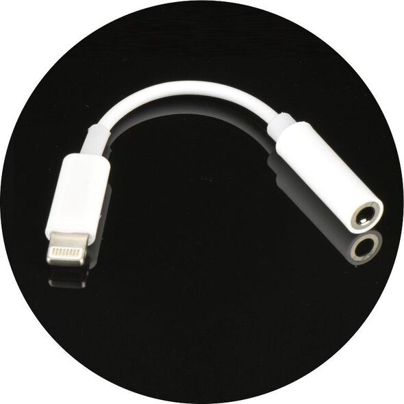 Adapter USB Partner Tele.com Lightning - Jack 3.5mm Biały  (5901737421302)