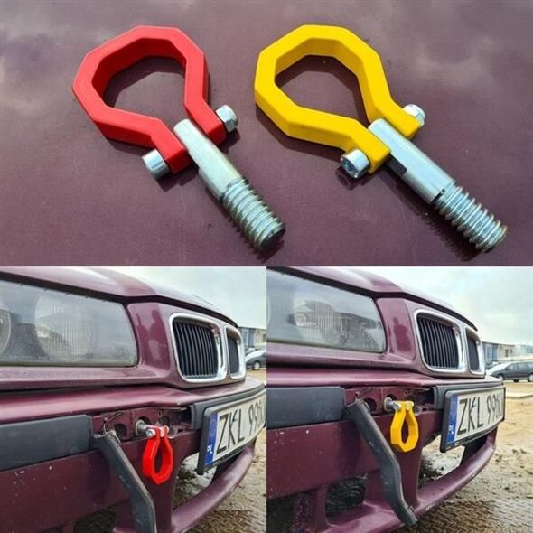 MTuning_F Zaczep Holowniczy Przód BMW E30 E36 E46 Z3 Z4 Czerwony