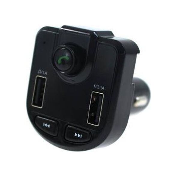 Transmiter FM MTuning_F Transmiter FM Bluetooth 12-24V 2xUSB 3.1A Woltomierz