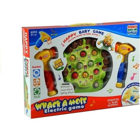 LeanToys Gra Zręcznościowa Uderzanie Bobrów Młoteczkiem