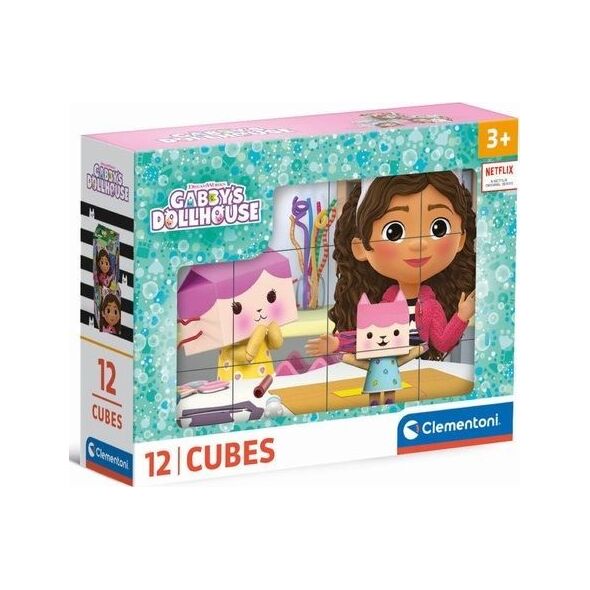 Clementoni CLE Cubi klocki 12 Koci domek Gabby 41193