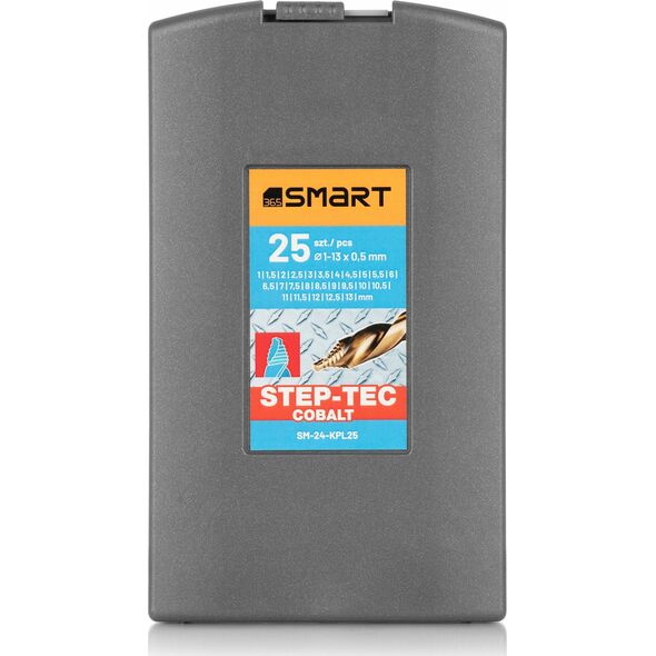 Wiertło SMART365 kpl. wierteł hss co step-tec 25szt 1-13x0,5mm 13700272 5901769688094