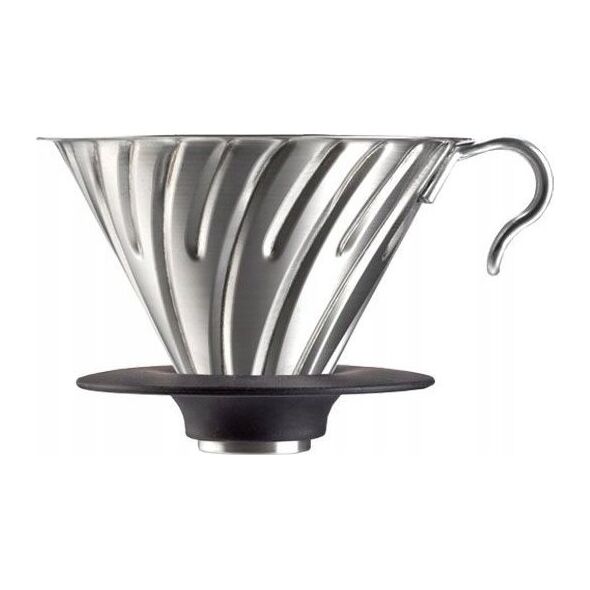 Hario Hario metalowy Drip V60-02 stalowy z silikonową podstawką